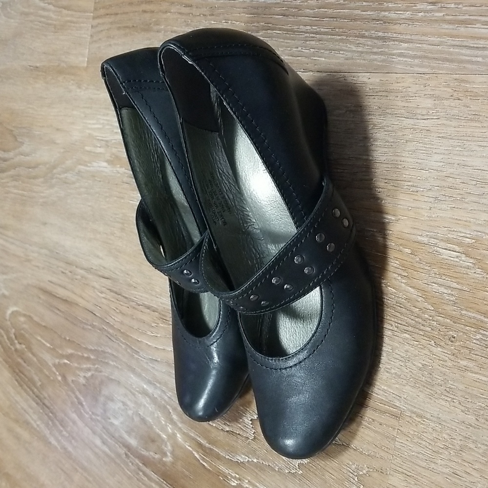 (EU37) Roberto Vianni Leather Mary Jane Wedge Heels - Picture 4 of 11